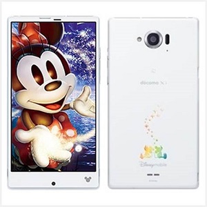 Disney Mobile on docomo SH-02G Sparkling Whiteの画像