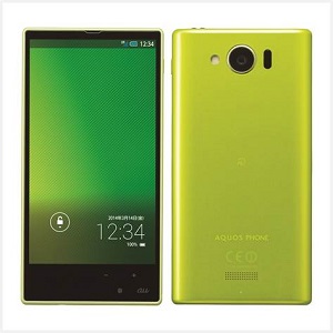 AQUOS PHONE SERIE mini SHL24 イエローグリーンの画像